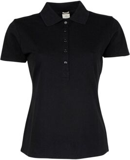 Luxury Stretch Polo Dames zwart - XXL
