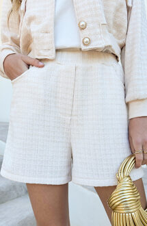 Luxury Tweed Short Beige