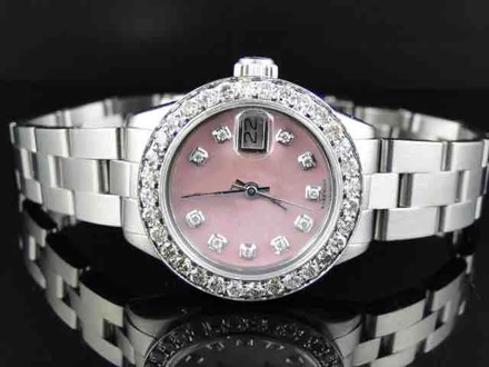 luxury women AAA 26mm Pink face automatic mechanical watch Shell face No battery sweeping DateJUST watches rolexable Reloj Mujer