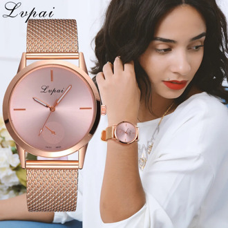 Luxury Women Watches Women's Casual Rose Gold Quartz Leather Band Watch Analog Simple Wrist Watch Female Clock Montres Femmes