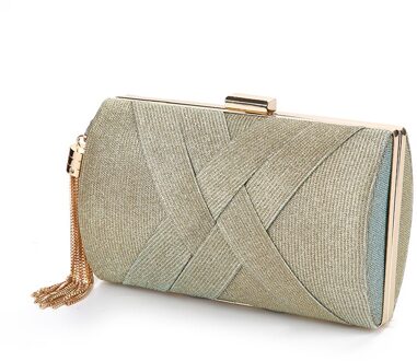 Luxy Maan Dames Handtas Vrouwen Bruiloft Clutch Tassen Sequin Purse Voor Bridal Luxe Elegante Kwastje Schoudertas ZD1495 goud