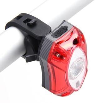 Luz Trasera 3W Usb Oplaadbare Achter Fiets Licht Waterdicht Achterlicht Fietsen 3 Modes (Hoog, Standaard, pop Flash) rood