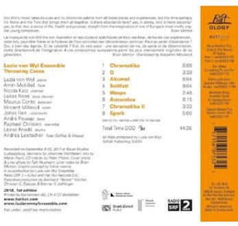 Luzia Von Wyl Ensemble - Throwing Coins CD