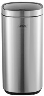 Luzzo® Square Touch Prullenbak 40 liter - Mat Zilver Zilverkleurig