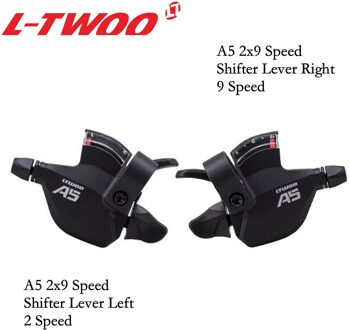 Lwtoo A5 2X9 3X9 Speed Trigger Shifter Hendel Voor Mtb Mountainbike Vet Fiets 18S 27S Fiets 2 Speed 3 Speed 9 Speed Deraillleur A5 2x9 18S