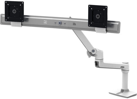 LX Series Desk Dual Direct Arm 63,5 cm (25'') Vrijstaand Wit