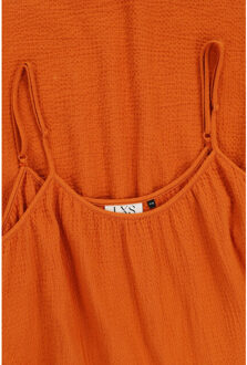 Lxs maxi katoenen zomerjurk oker voor dames in de kleur Oranje - S / M
