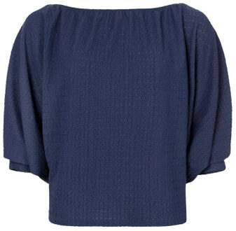 Lxs navy top vleermuis mouw voor dames in de kleur - maat One size Blauw