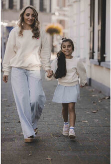 Lxs striped denim wide leg bleach blue voor dames in de kleur Blauw