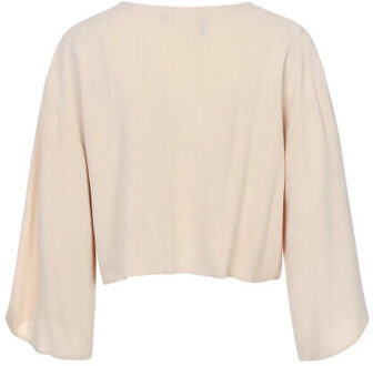 Lxs viscose /linnen blouse voor dames in de kleur Beige - One size