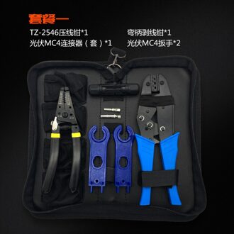 LY-2546B MC4 Tang Lijn Fotovoltaïsche Capaciteit 2.5 / 4 / 6mm2 14-10AWG Connector Set Solar D1 Lijn Snijgereedschap Package 1
