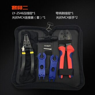 LY-2546B MC4 Tang Lijn Fotovoltaïsche Capaciteit 2.5 / 4 / 6mm2 14-10AWG Connector Set Solar D1 Lijn Snijgereedschap Package 2