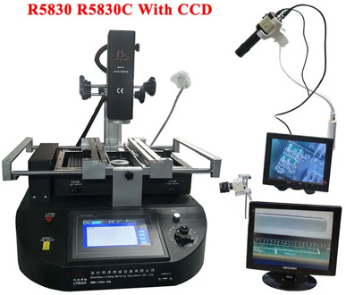 LY R5830 5830C BGA Rework Station Hot Air 3 Zones Touch Screen for Laptop Motherboard Game Board PS3 PS4 Chip Repair 4500W CCD