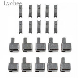 Lychee Leven 10 Sets Metalen Reparatie Rits Stopper Open Einde Rits Stopper DIY Naaien Rits Accessoires voor Kleding 7