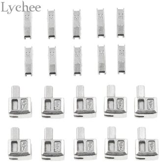 Lychee Leven 10 Sets Metalen Reparatie Rits Stopper Open Einde Rits Stopper DIY Naaien Rits Accessoires voor Kleding