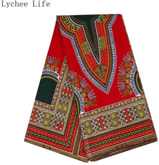 Lychee Leven 1Yard Katoen Bloem Gedrukt Echte Wax Stof Ankara Afrikaanse Naaien Stof Voor Vrouwen Party Jurk Maken Ambachten