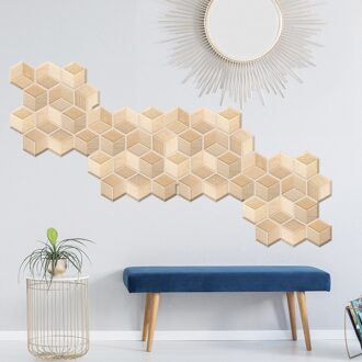 Lychee Leven 3D Graan Baksteen Muurstickers Polygon Mozaïek Stok Tegel DIY Arts Ambachten Maken Home Decoratie Materiaal 1