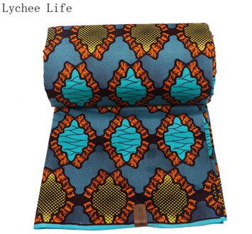 Lychee Leven Shell Gedrukt Polyester Batik Stof Ankara Afrikaanse Binta Echte Wax Stof Diy Vrouwen Jurk Maken Accessoires