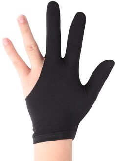 Lycra Stof Borduren Linkerhand Drie-Vinger Biljart Handschoenen Mannen En Vrouwen Snooker Handschoenen Fitness Accessoires 05