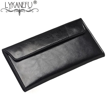 LYKANEFU Genuine Leather Women Clutch Purse Women's Wallet Long Pattern Ladies Clutch Bag Multi-card Wallet Female Card Holder