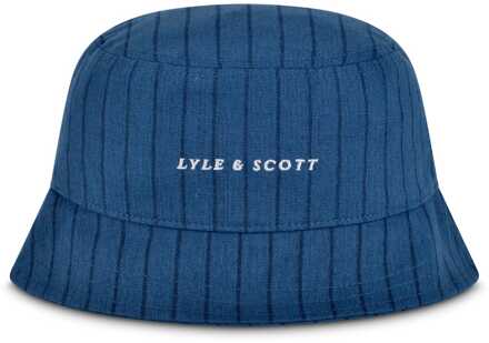 Lyle & Scott Accessoires Lyle And Scott Pinstripe Bucket Hat in Navy Blauw