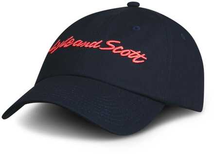 Lyle & Scott Accessoires Lyle And Scott Script Geborduurde Baseball Cap in Navy Blauw