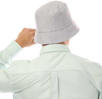 Lyle & Scott Accessoires Lyle And Scott Stripe Bucket Hat in Grijs Wit