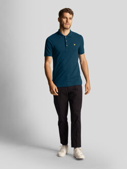 Lyle & Scott Apres marineblauw poloshirt met Lyle & Scott-logo op de borst - maat Navy