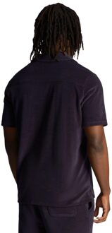 Lyle & Scott Badstof Heren Resort Shirt (Marine) - maat S Navy
