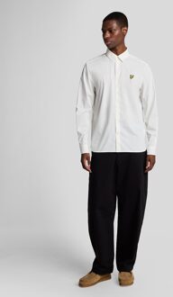 Lyle & Scott Bamboe Lange Mouwen Shirt - Off-White - maat S Gebroken wit
