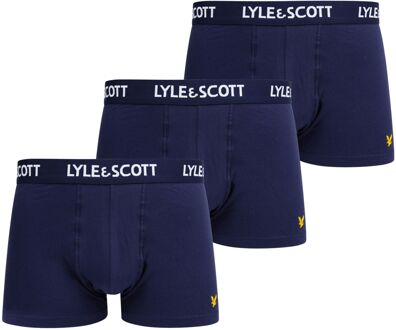 Lyle & Scott Basic Core Trunk Boxershorts Heren (3-pack) blauw - M