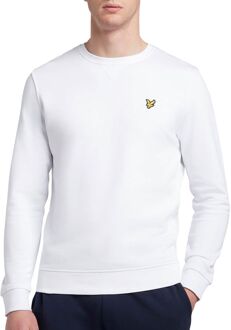 Lyle & Scott Bedrukte Ronde Hals Sweatshirt Lyle & Scott , White , Heren - 2XL