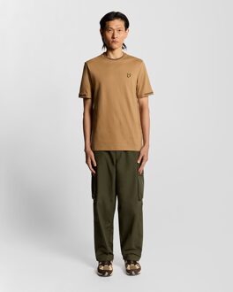 Lyle & Scott Birdseye Half Tipped T-shirt - Bruin