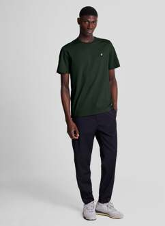 Lyle & Scott Blauwgroen groen T-shirt met Lyle & Scott-logo op de borst
