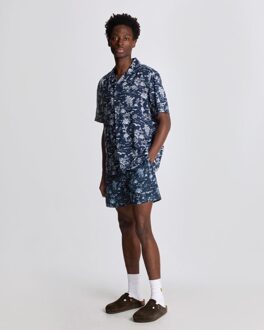 Lyle & Scott Botanische Tuin Print Zwemshorts - Donker Navy Donker Marine