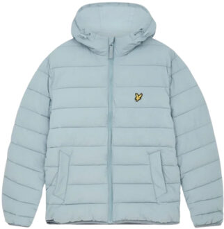 Lyle & Scott Branded Away blauw pufferjack met capuchon - maat M