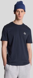 Lyle & Scott Britse Stijl Graphic T-Shirt - Middernacht Marineblauw Navy