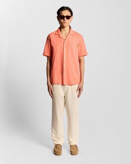 Lyle & Scott Broderie Resort Shirt - Koraal
