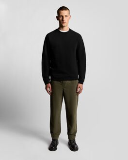 Lyle & Scott Brushback Fleece Crew Neck Sweatshirt - Zwart