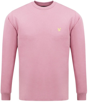 Lyle & Scott Casual Crewneck Sweatshirt voor Mannen Lyle & Scott , Pink , Heren - XL