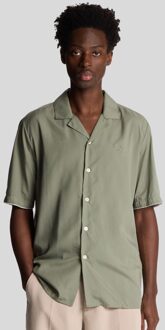 Lyle & Scott Contrast Manchet Overhemd - Klei Groen/Wit - L