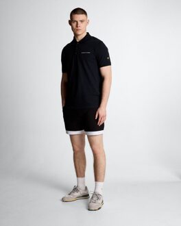 Lyle & Scott Contrast Zoom Zwemshort - Jet Zwart/Zijde Honing - XL