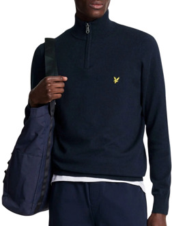 Lyle & Scott Cotton Merino 1/4 Zip Sweater Heren - L