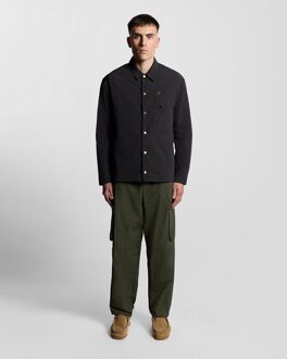 Lyle & Scott Crinkle Nylon Pocket Overshirt - Zwart - L