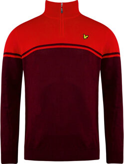 Lyle & Scott Croft Golf Heren Rode Trui Rood - M