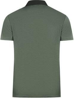 Lyle & Scott Deep Spruce Golf Microstripe Polo Shirt Groen