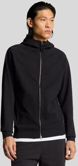 Lyle & Scott Diagonal Interlock Zip Through Hoodie - Lak Zwart