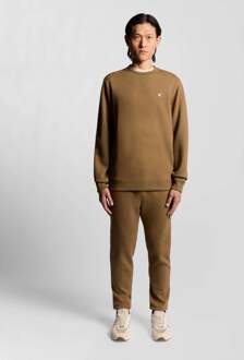 Lyle & Scott Diagonal Weave Crew Neck Sweatshirt - Groen - L