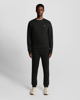 Lyle & Scott Diagonal Weave Crew Neck Sweatshirt - Zwart