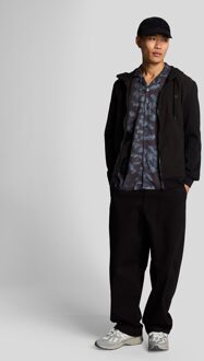 Lyle & Scott Digitale Bloemenprint Resortshirt - Donkerblauw Donker Marine